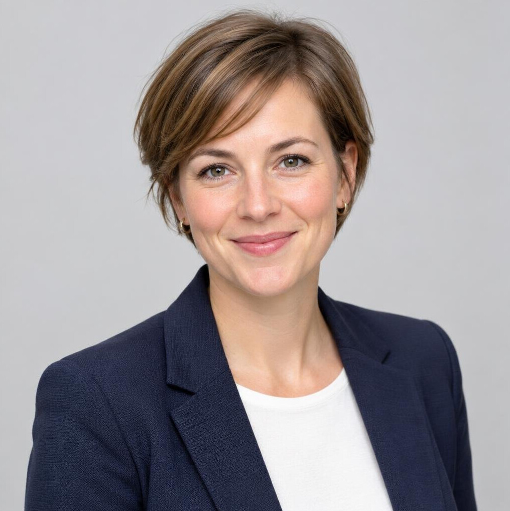 Studio portrait of a German woman researcher in her 30s