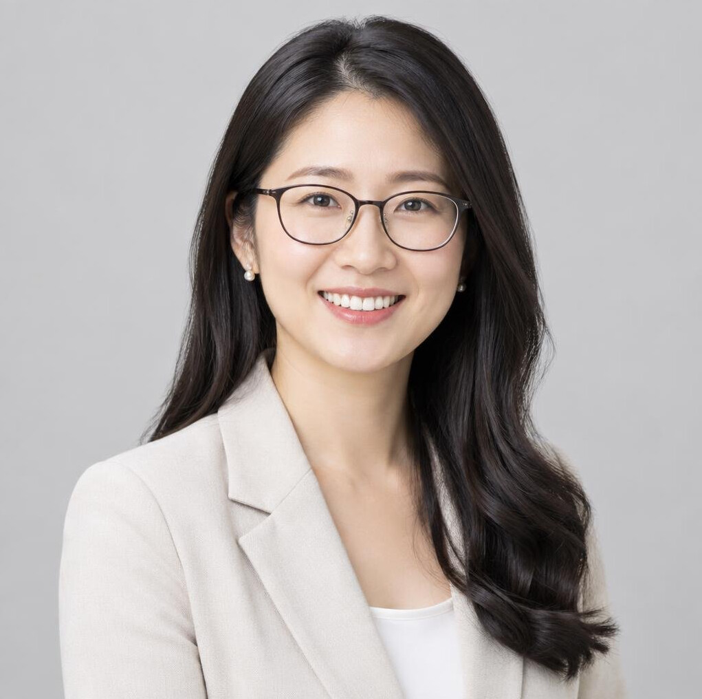 Studio portrait of an Asian woman data analyst