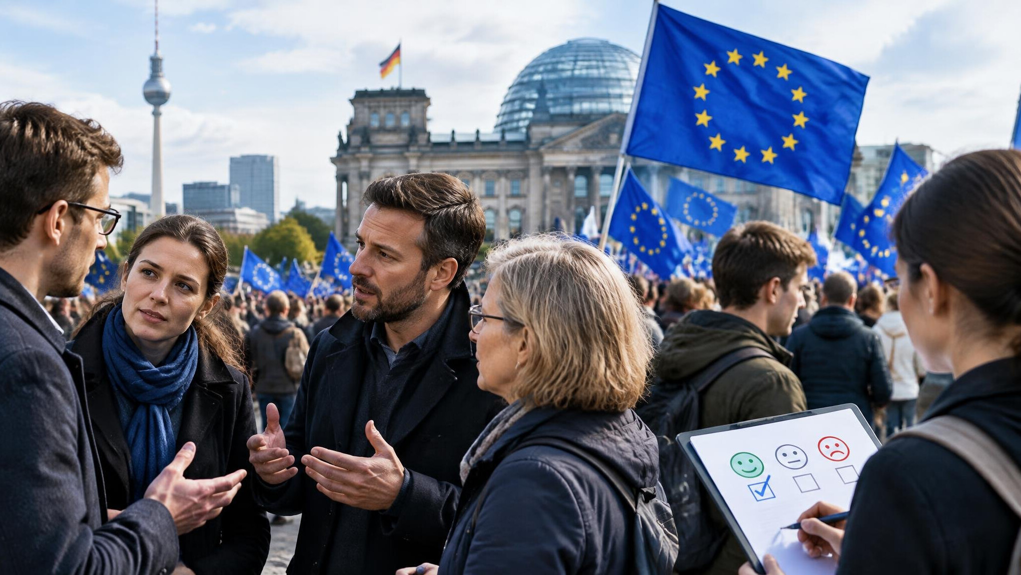 germans discussing eu politics