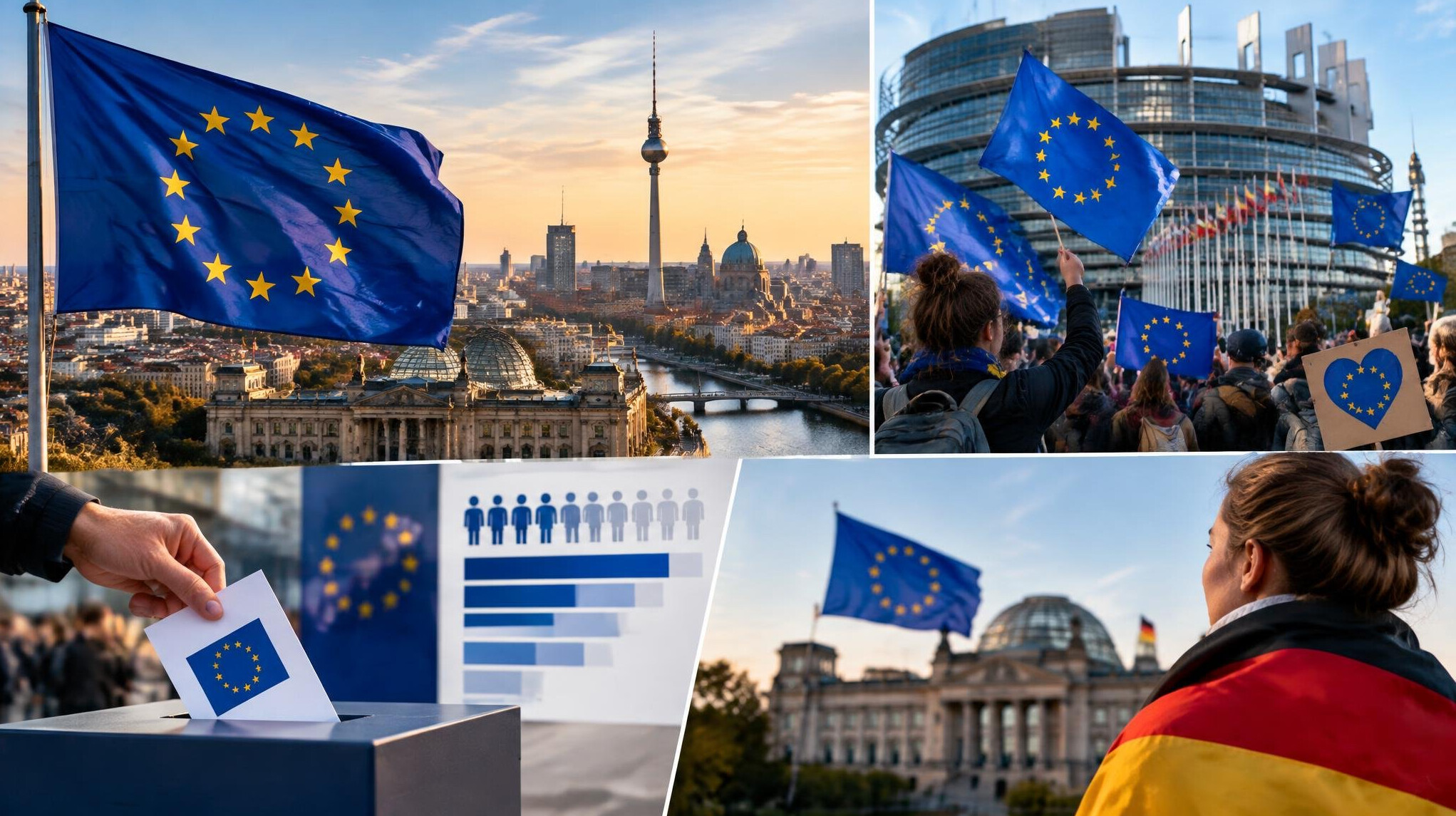 eu flag waving in germany