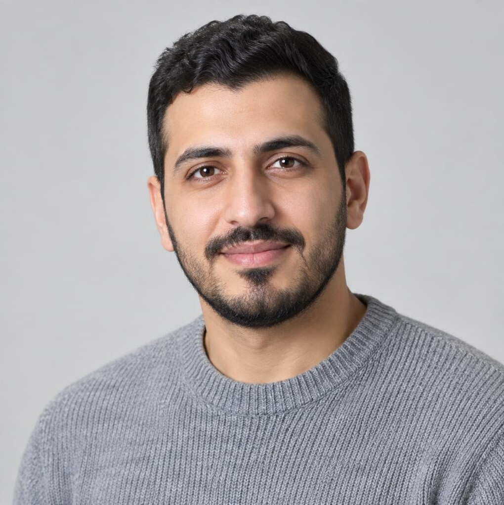 Studio portrait of a Middle Eastern man methodologist